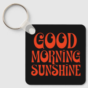 Gute Morgensonne Retrodekor drucken Schlüsselanhänger