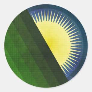 Gute Morgensonne Runder Aufkleber