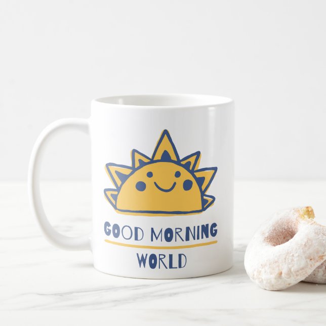 Gute Morgenwelt Kaffeetasse (Mit Donut)
