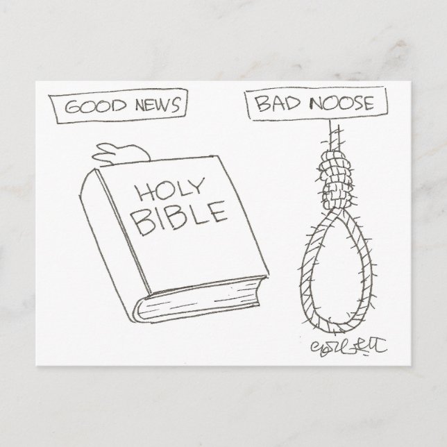 Gute Nachrichten! (Bibel) Bad Noose (Handmenschenk Postkarte (Vorderseite)