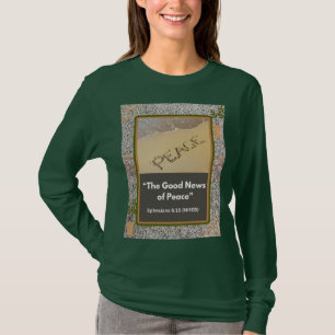 Gute Nachrichten für den Frieden - Lange Nacht Grü T-Shirt