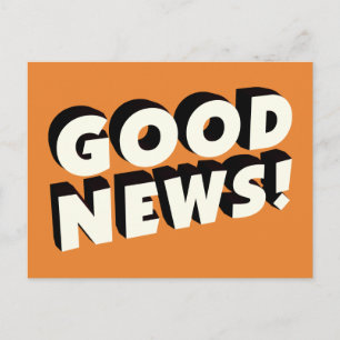 Gute Nachrichten! Postkarte