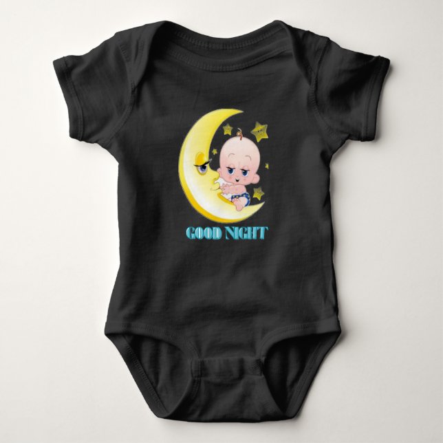 Gute Nacht Baby Bodysuit. Baby Strampler (Vorderseite)
