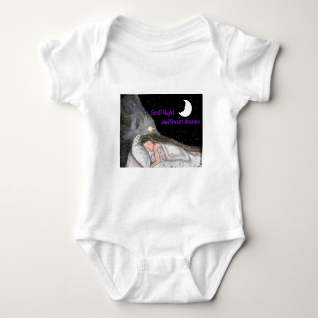 Gute Nacht Baby Strampler (Vorderseite)