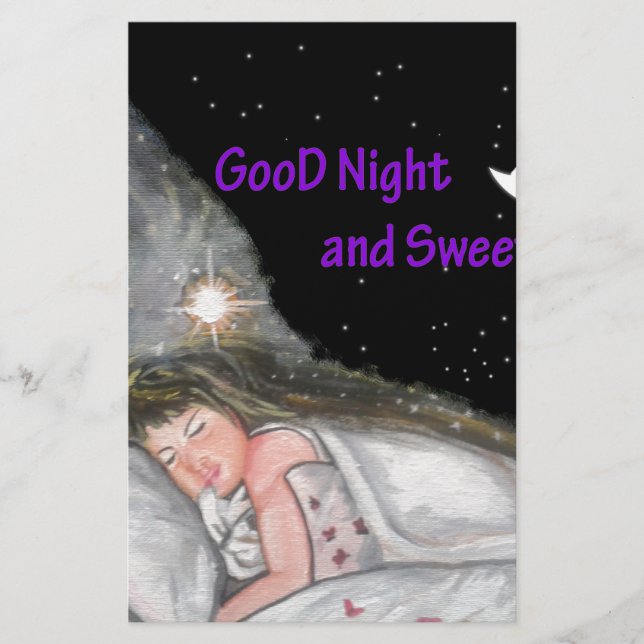 Gute Nacht Briefpapier (Vorderseite)