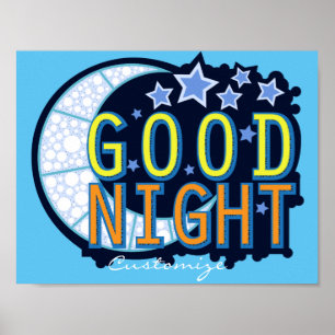 Gute Nacht Crescent Moon Thunder_Cove Poster