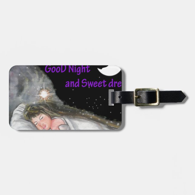 Gute Nacht Gepäckanhänger (Vorderseite horizontal)