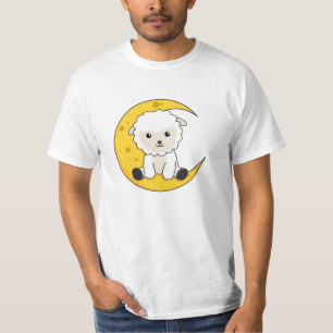 Gute Nacht gute Schaf-Moon-Zahl süße Tiere T-Shirt