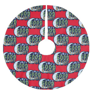 Gute Nacht Halbmond Thunder_Cove Polyester Weihnachtsbaumdecke