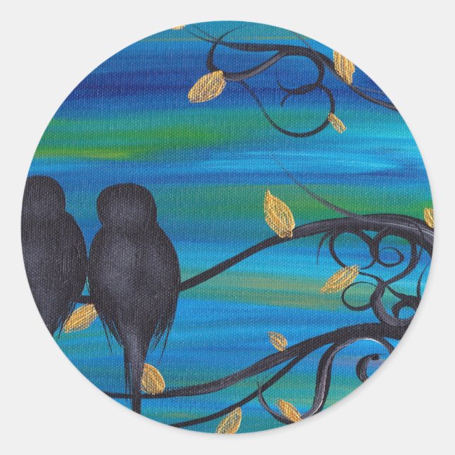 Gute Nacht meine Liebe Runder Aufkleber (Vorderseite)