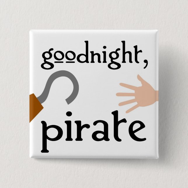 gute Nacht Pirat Button (Vorderseite)