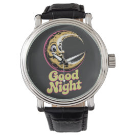 Gute Nacht Retro Moon Armbanduhr