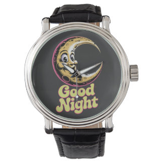 Gute Nacht Retro Moon Armbanduhr