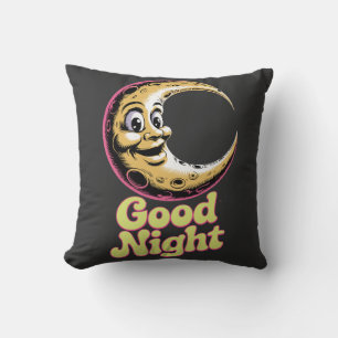 Gute Nacht Retro Moon Kissen