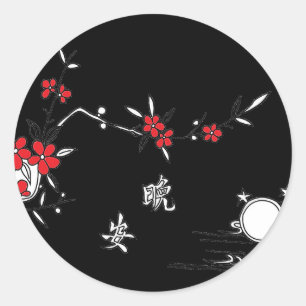 gute Nacht Runder Aufkleber