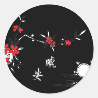 gute Nacht Runder Aufkleber