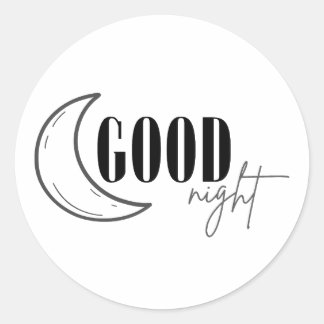 Gute Nacht Runder Aufkleber