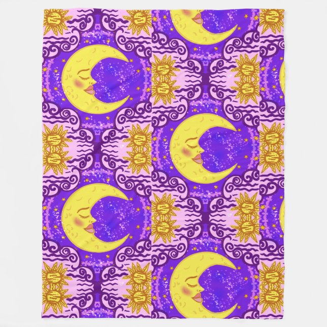 Gute Nacht, Schlafschädel Fleecedecke (Vorderseite)