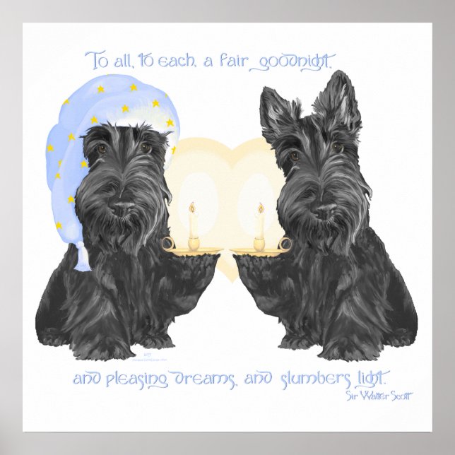 Gute Nacht Scotties Poster (Vorne)