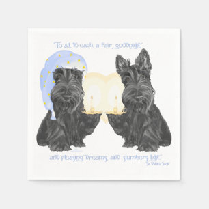 Gute Nacht Scotties Serviette
