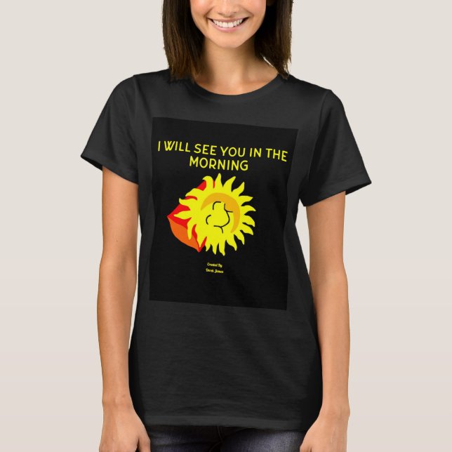 Gute Nacht Sun Women's Black Basic T-Shirt (Vorderseite)