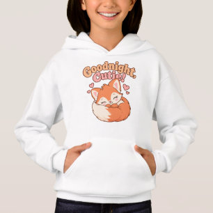 Gute Nacht Süße Schlafende Fuchs Mädchen Kapuzenpu Hoodie