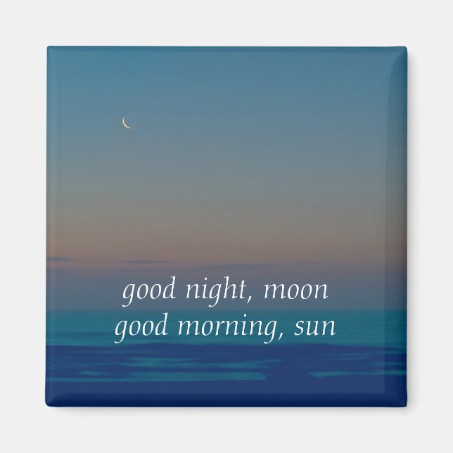 Gute Nacht zum Mond Magnet (Vorne)