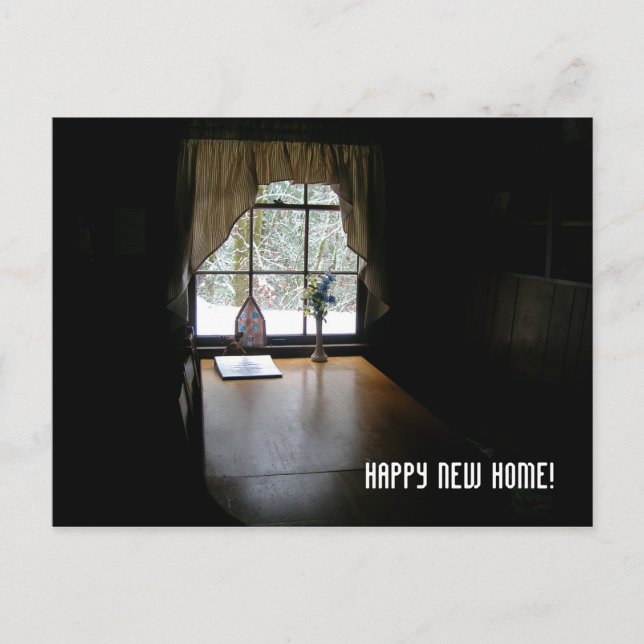 Gute neue Zuhause! Ankündigungspostkarte (Vorderseite)