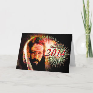 Gute Neujahrskarte 2014 Liebe Jesus Grußkarte Feiertagskarte