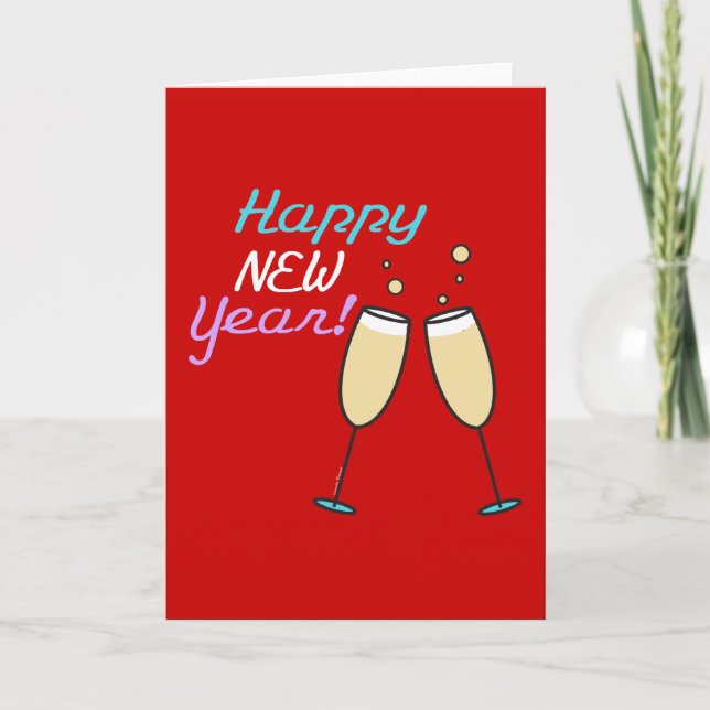 Gute Neujahrskarten Feiertagskarte (Vorderseite)