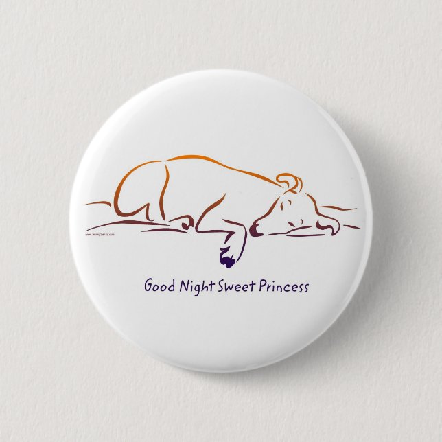 Gute Night Sweet Princess-Tasten Button (Vorderseite)