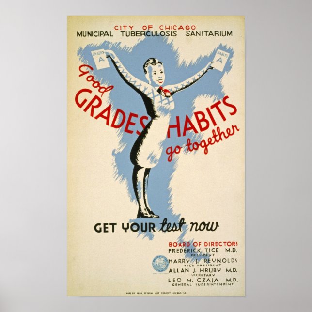 Gute Noten Habit Vintage Poster (Vorne)