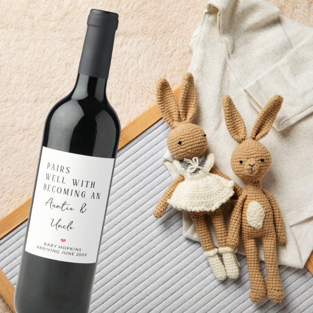 Gute Paare mit Tante und Onkel Weinetikett (Von Creator hochgeladen)