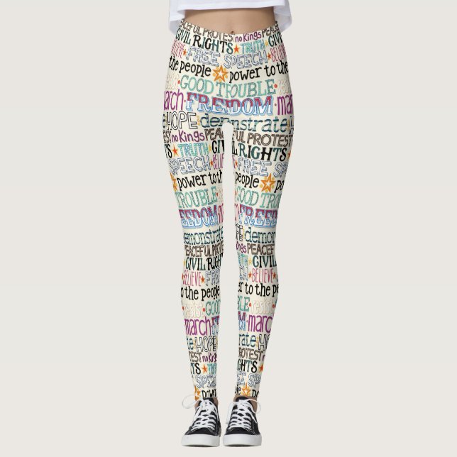 gute Probleme Typografie Leggings (Vorderseite)