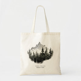 Gute Reise Minimalistisch Schwarz und Weiß zeichne Tragetasche