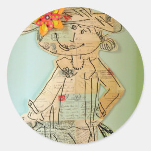 Gute Reise! Runder Aufkleber