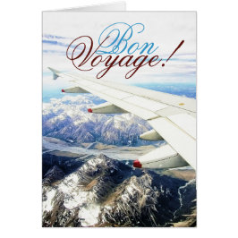 Gute Reise Travel Snow Plane Template Card