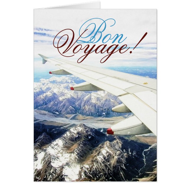 Gute Reise Travel Snow Plane Template Card (Vorne)