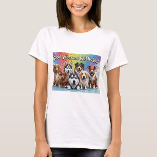 Gute Roben und feuchte Nosen spielerische Doodles T-Shirt
