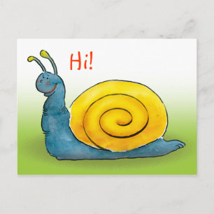 Gute Schnecke Hi Postkarte