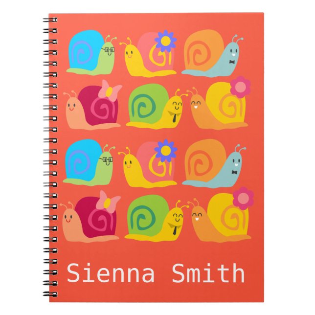 Gute Schnecken niedliche Schnecken Notizblock (Vorderseite)