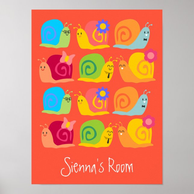 Gute Schnecken niedliche Schnecken Poster (Vorne)