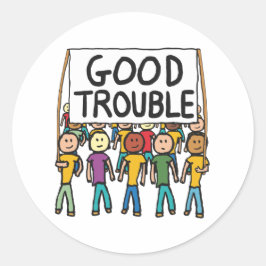 Gute Schwierigkeiten Runder Aufkleber