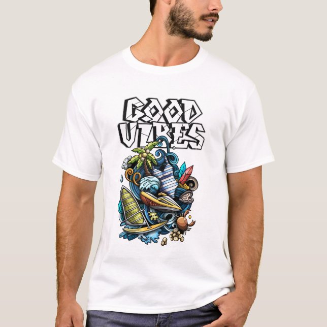 gute Schwingungen  T-Shirt (Vorderseite)