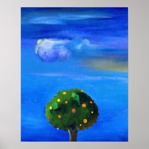 Gute Seite über dem Orangenbaum 2012 Poster