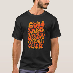 Gute Sicht & Groovy 2. Grader Erster Tag von Scho T-Shirt