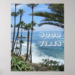 Gute Sicht Ocean Palm Tree Sand Wall Poster