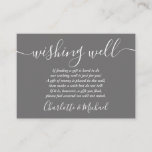 Gute Signatur Script Gray Wedding Begleitkarte<br><div class="desc">Diese elegante graue und weiße Hochzeitskarte,  die eine gute Einschließung wünscht,  kann mit Ihrer speziellen Nachricht und Ihren Namen personalisiert werden! Entwickelt von Thisisnotme©</div>