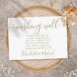 Gute Signatur-Script-Hochzeit Begleitkarte<br><div class="desc">Diese elegante Goldhochzeit,  die sich eine gut umschließende Karte wünscht,  kann mit Ihrer speziellen Nachricht und Ihren Namen personalisiert werden! Entwickelt von Thisisnotme©</div>