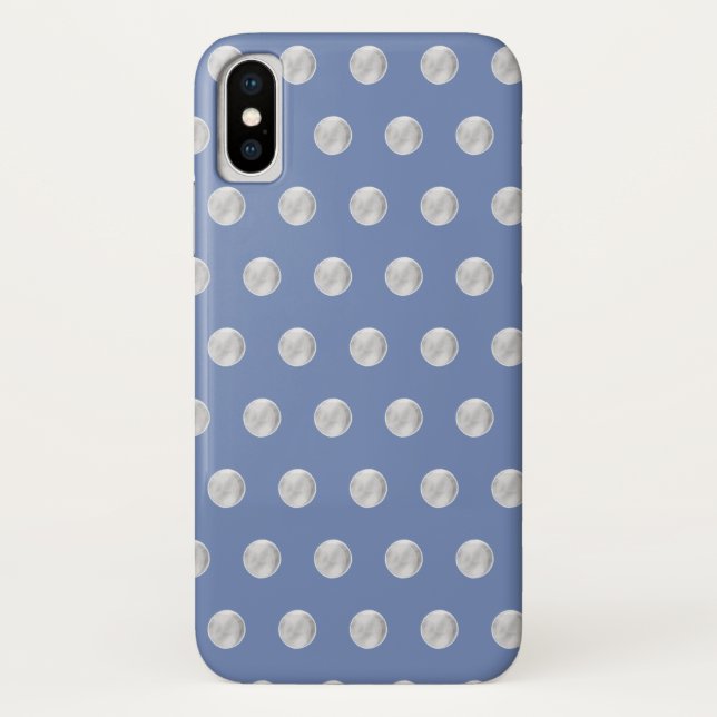Gute Silberpolka-Punkte Case-Mate iPhone Hülle (Rückseite)